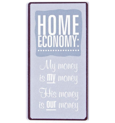 Magneet - Home economy - 5x10cm