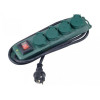 Profile 4V stopcontact ext+sch+1.5M groen outdoor stekkerdoos 012116006