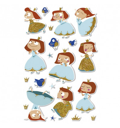 Puffy stickers - Prinsessen