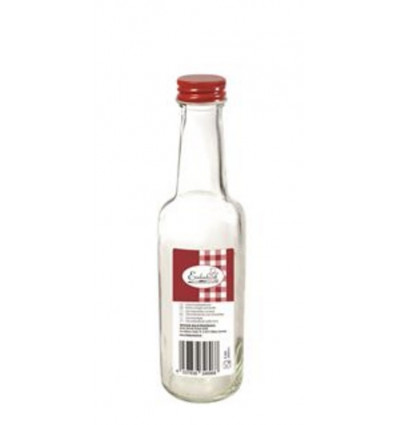WECK Einkochwelt - Fles 250ml rond met schroefdop rood