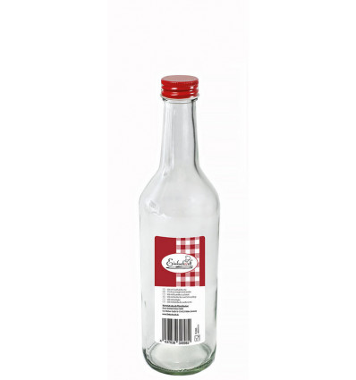 WECK Einkochwelt - Fles 500ml rond met schroefdop rood