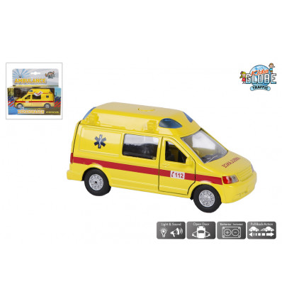 KidsGlobe - Ambulance licht/geluid 13cm 10086294