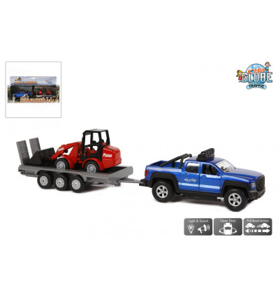 KidsGlobe - Terreinwagen m/ aanhanger en shovel - 30cm 10091353