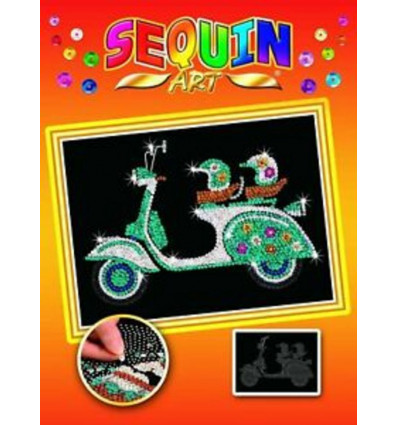 Sequin Art - Scooter oranje 10084612
