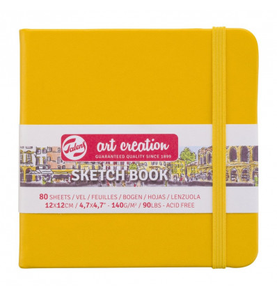 TALENS Art Creation schetsboek - 12x12cm 140g - golden yellow