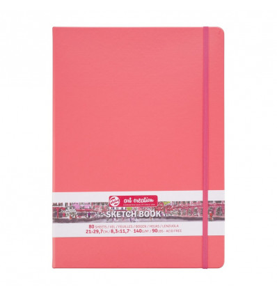 TALENS Art Creation schetsboek - 21x30cm 140g - koraal rood