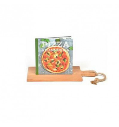 PUUR HOUT Serveerplank rond 35cm + pizza & flammkuchen
