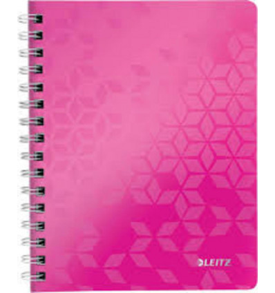 Leitz WOW notitieboek - geruit A4 PP - roze