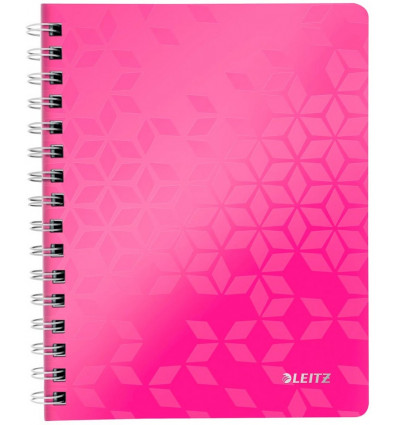 Leitz WOW notitieboek - geruit A5 PP - roze
