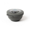 DBP Amuse snack bowl - small 200ml - grijs met transp. deksel
