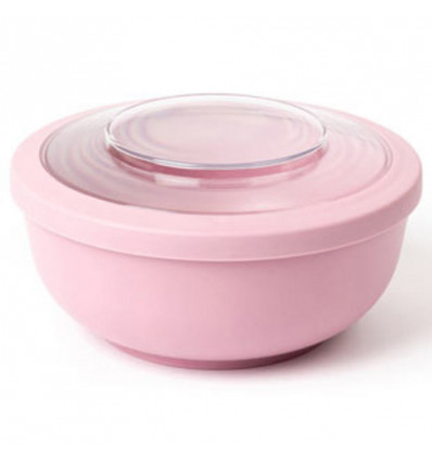 DBP Amuse dinner bowl - large 2L - roze met transp. deksel