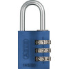 ABUS Hangslot m/ cijfercode - 145/3 blauw alu - ideaal voor koffers, kluisjes..