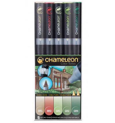 Chameleon 5-pen set - natuur tinten