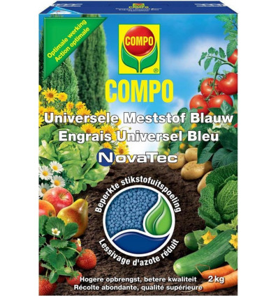 COMPO Universele meststof - blauw 2kg Novatec voor moes- en siertuin