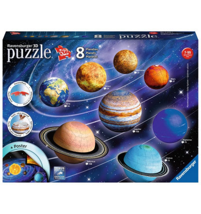 RAVENSBURGER Puzzel 3D- Zonnestelsel