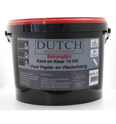 DUTCH Kant & klare behanglijm - 10kg voor papier en vliesbehang