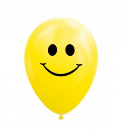 FIESTA 8 ballonnen 30cm - smile geel