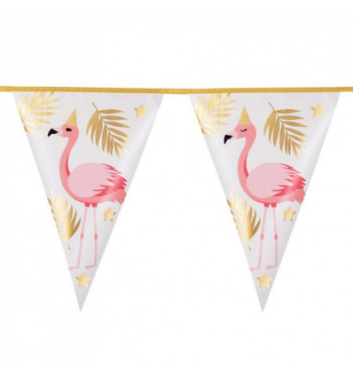 Flamingo - Vlaggenlijn folie 4m