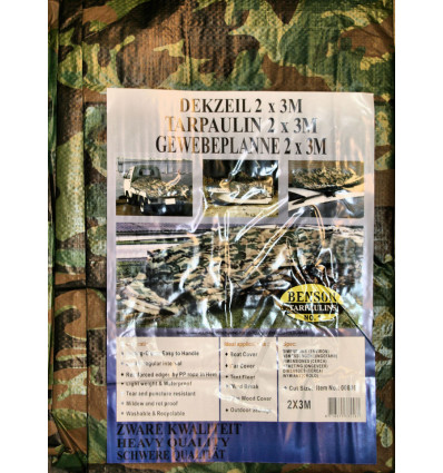 HOFFTECH Afdekzeil - 2x3M - camouflage Dekzeil army