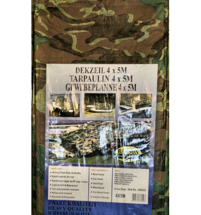 HOFFTECH Afdekzeil - 4x5M - camouflage Dekzeil Army