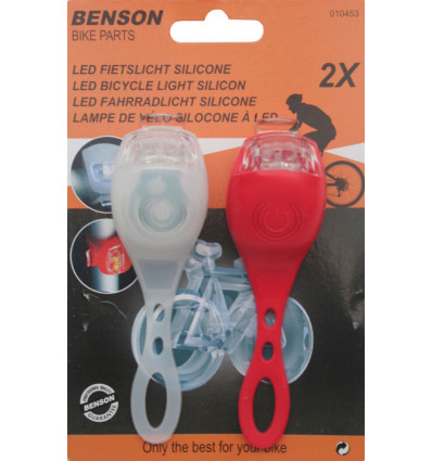 BENSON Fietslamp LED silicone - 2delig