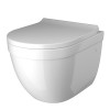 LAFINESS Rim-short ophangtoilet wc wit porselein met zitting H36.5cm L48.5cm