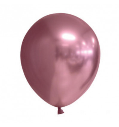 FIESTA 10 ballonnen 30cm - chrome/mirror roze