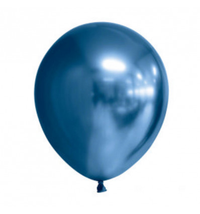 FIESTA 10 ballonnen 30cm - chrome/mirror blauw