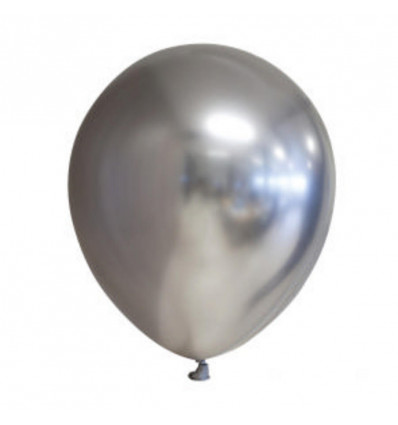 FIESTA 10 ballonnen 30cm - chrome/mirror zilver