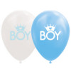 FIESTA 8 ballonnen 30cm - baby boy blauw/ wit