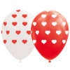 FIESTA 8 ballonnen 30cm - hart rood/ wit