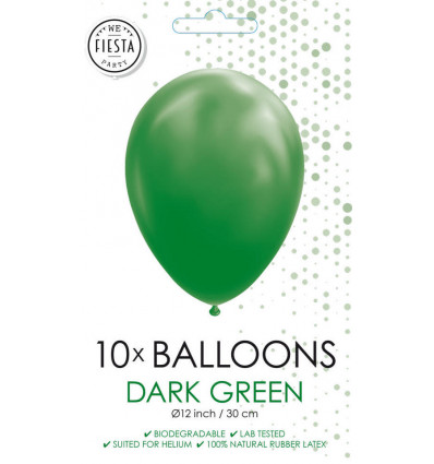 FIESTA 10 ballonnen 30cm - donker groen