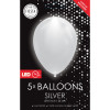 FIESTA 5 LED ballonnen 30cm - zilver metallic