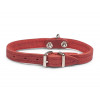 VADIGRAN Halsband rood 27CM XXS geolied leder - hond