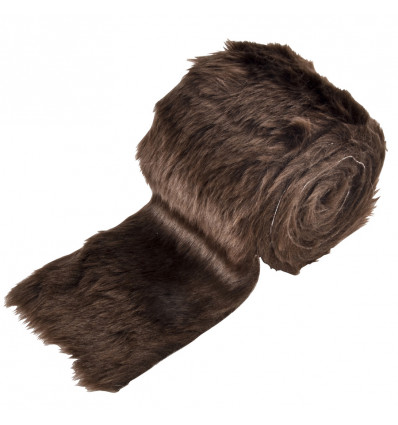 Tafelloper lint faux fur- 200x10cm-bruin
