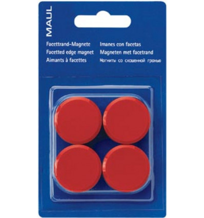 MAUL Magneet solid - rood 38mm - 4st