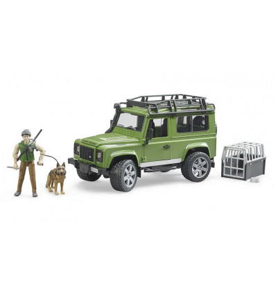 BRUDER - Land Rover Defender m/ boswachter en hond