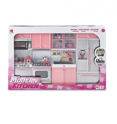 Modern keukentje vr mannequin poppen 10079144 (2x AAA incl.)