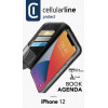 CELLULARLINE Iphone 12 - hoesje book agenda - zwart
