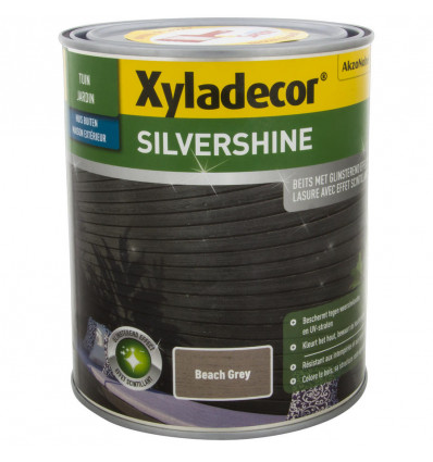 Xyladecor natuurlijk zilvergrijs - 1L - beits zandgrijs - beschermt tegen UV