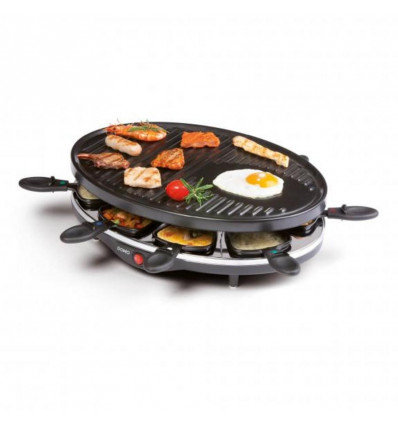 DOMO Raclette grill ovaal model vr 8pers incl. spatels- 1200W anti-aanbak