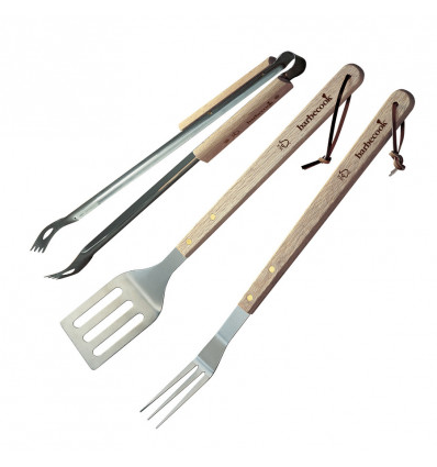 BARBECOOK standaard set - 3 delig 2230310055 spatel, tang en vork