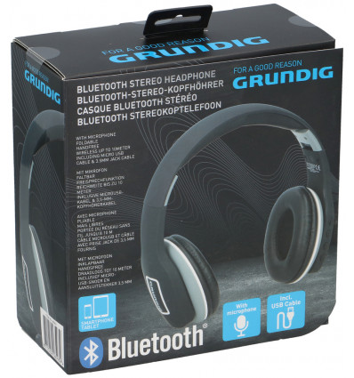 GRUNDIG Hoofdtelefoon BlueTooth Zwart rubber black cb w/mic