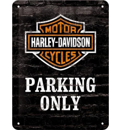 Tin sign 15x20cm - Harley Davidson Parking Only