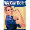 Tin sign 15x20cm - We can do it