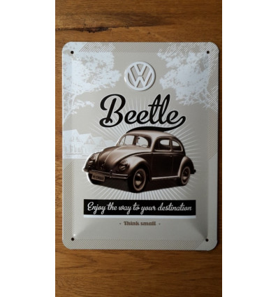 Tin sign 15x20cm - VW Beetle