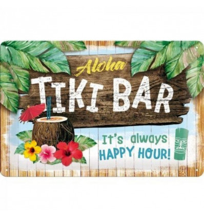 Tin sign 20x30cm - Tiki Bar