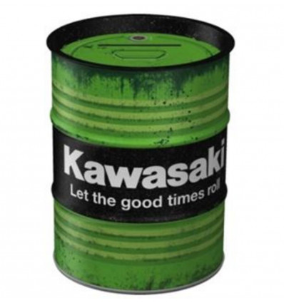 Spaarpot oil barrel - Kawasaki Let the good times roll