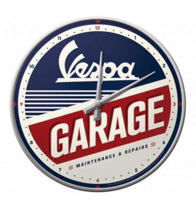 Wandklok - Vespa Garage