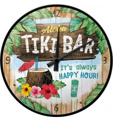 Wandklok - Tiki Bar